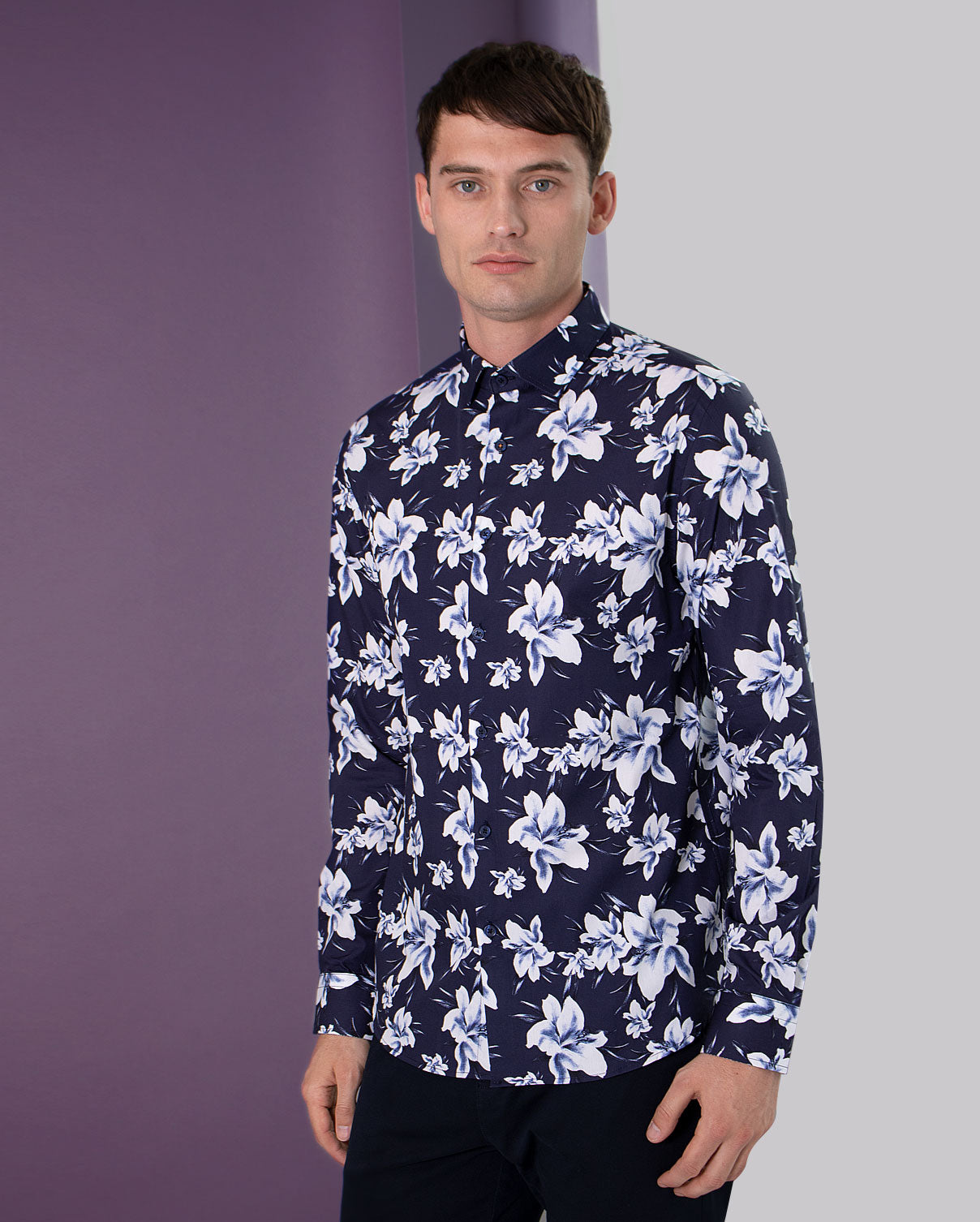 Limited Edition Bold Floral Lily Long Sleeve Shirt