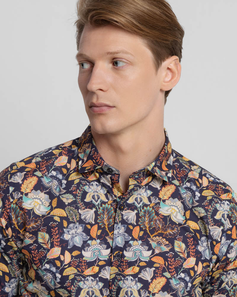 Limited Edition Eastern Floral Print Long Sleeve Shirt