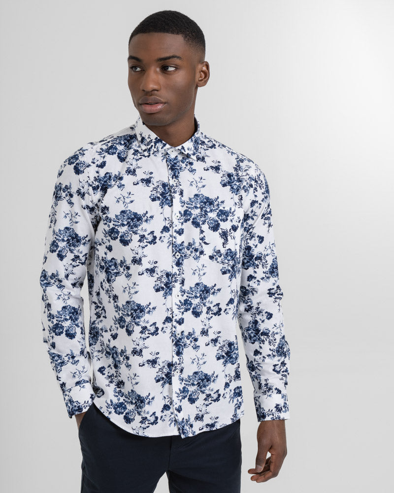 Limited Edition Textured Floral Print Shirt