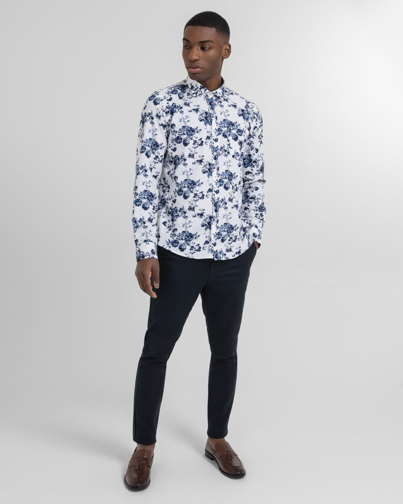 Limited Edition Textured Floral Print Shirt