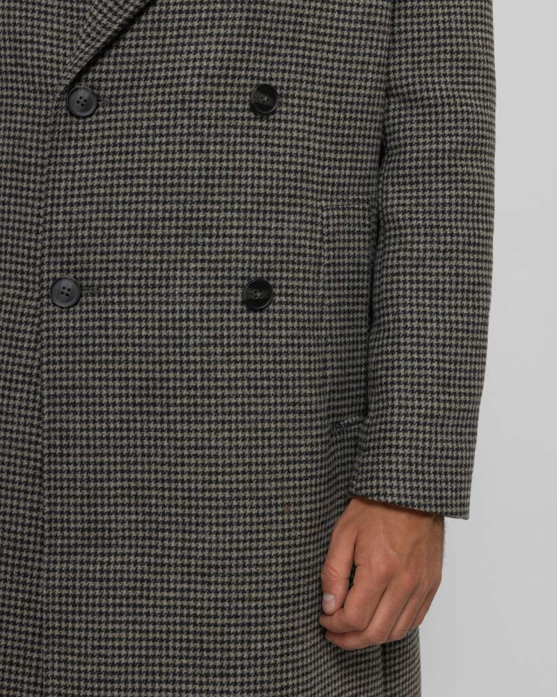 Ogden - Double-Breasted Oversized Houndstooth Overcoat
