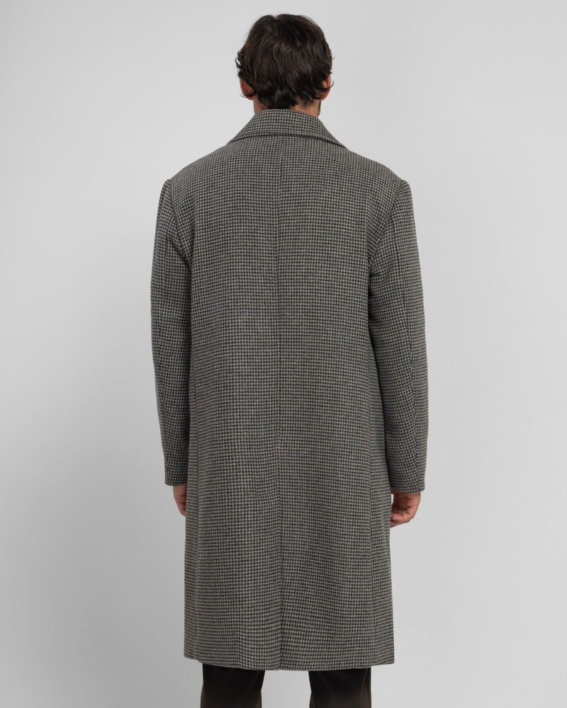 Ogden - Double-Breasted Oversized Houndstooth Overcoat