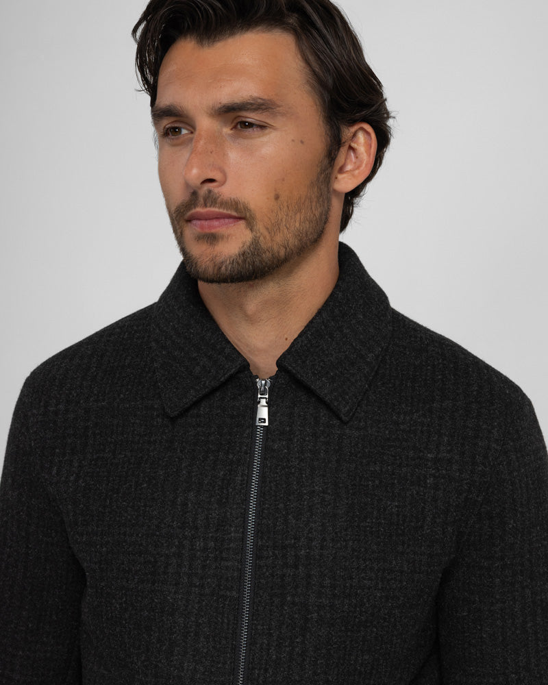 Steel & Jelly Men’s Draycote Shadow Check Harrington Jacket