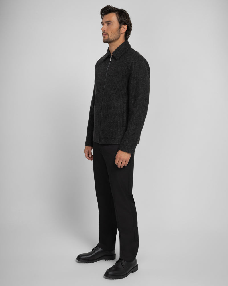 Steel & Jelly Men’s Draycote Shadow Check Harrington Jacket