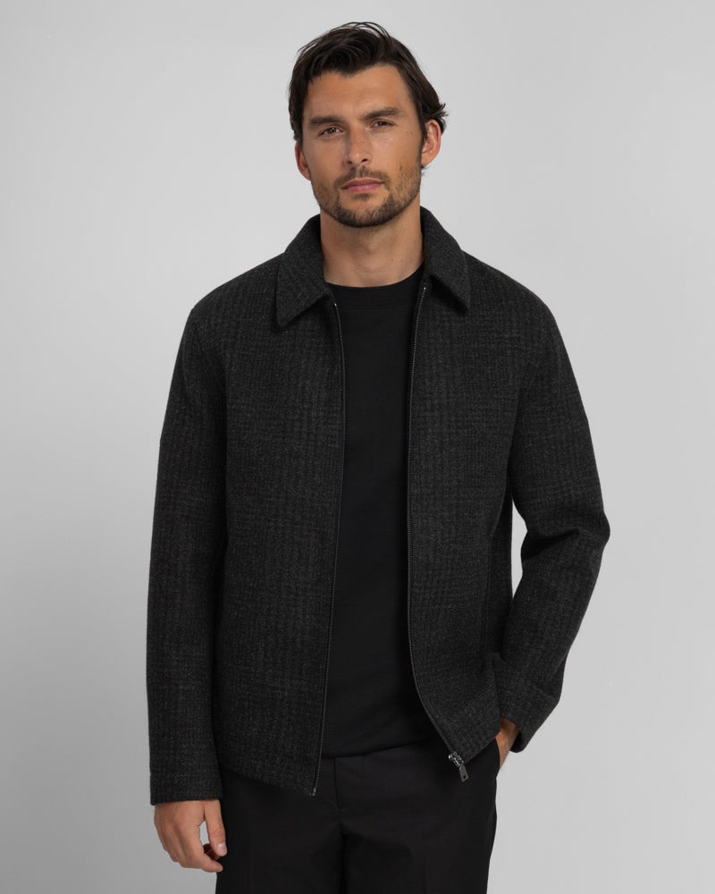 Steel & Jelly Men’s Draycote Shadow Check Harrington Jacket