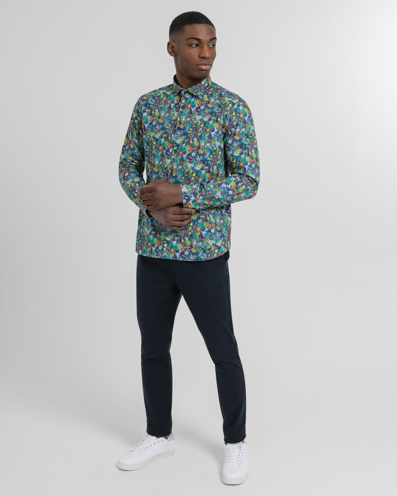 Limited Edition Birds Of Paradise Print Long Sleeve Shirt