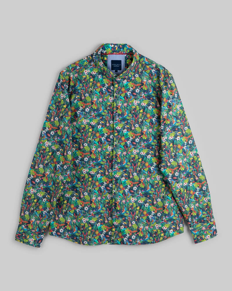 Limited Edition Birds Of Paradise Print Long Sleeve Shirt