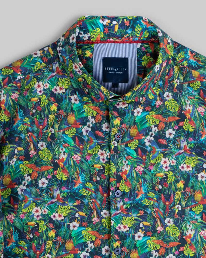 Limited Edition Birds Of Paradise Print Long Sleeve Shirt