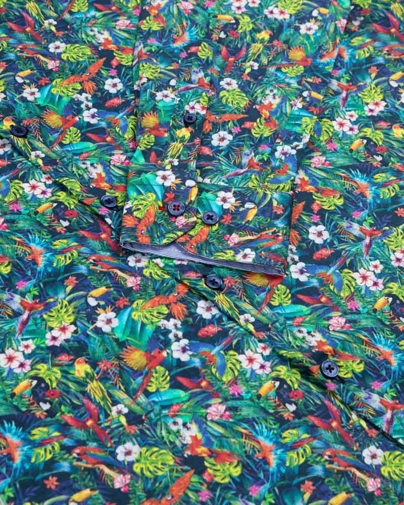 Limited Edition Birds Of Paradise Print Long Sleeve Shirt