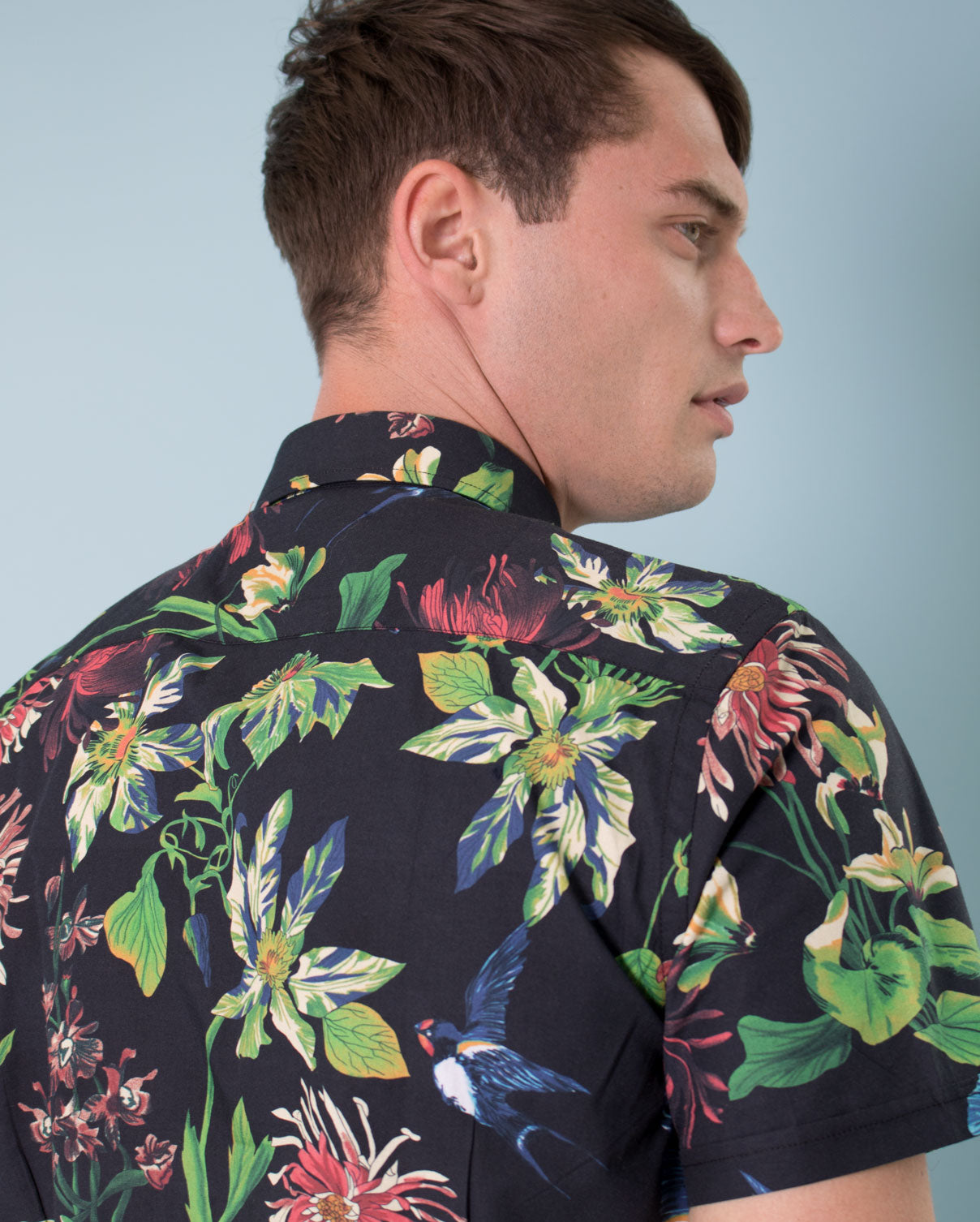 Limited Edition Tropical Floral Print Short Sleeve Shirt