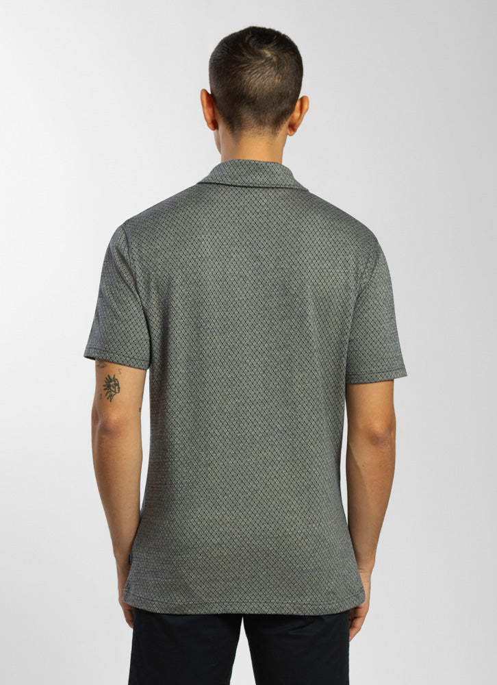 Diamond & Dot Jacquard Short Sleeve Shirt