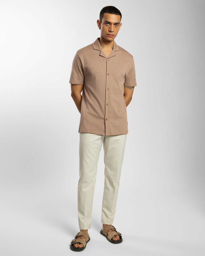 Diamond & Dot Jacquard Short Sleeve Shirt
