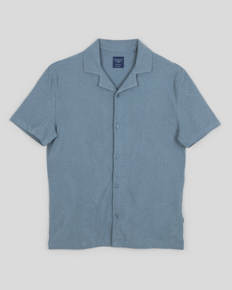 Kenton - Paisley Texture Jersey Short Sleeve Shirt