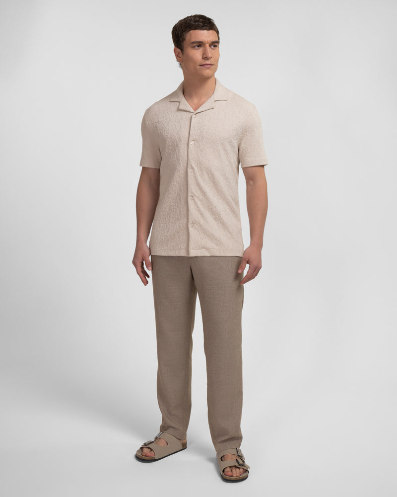 Perivale - Floral Jacquard Short Sleeve Shirt