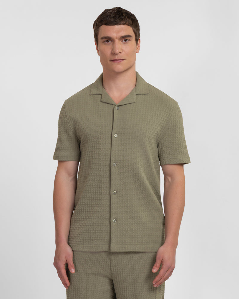 Leyton - Check Texture Jersey Short Sleeve Shirt