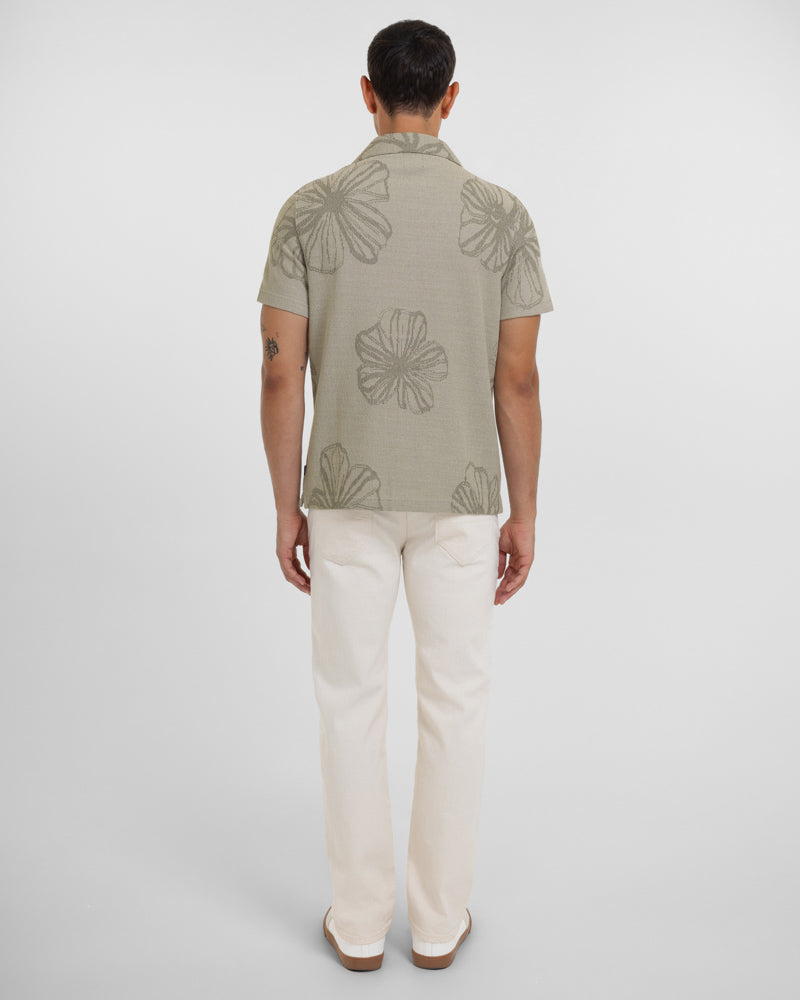 Charing - Floral Jacquard Short Sleeve Shirt