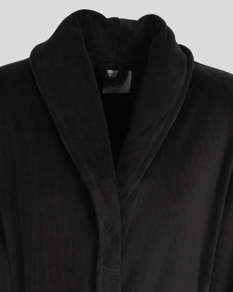 Steel & Jelly Men’s Balham Black Supersoft Fleece Dressing Gown