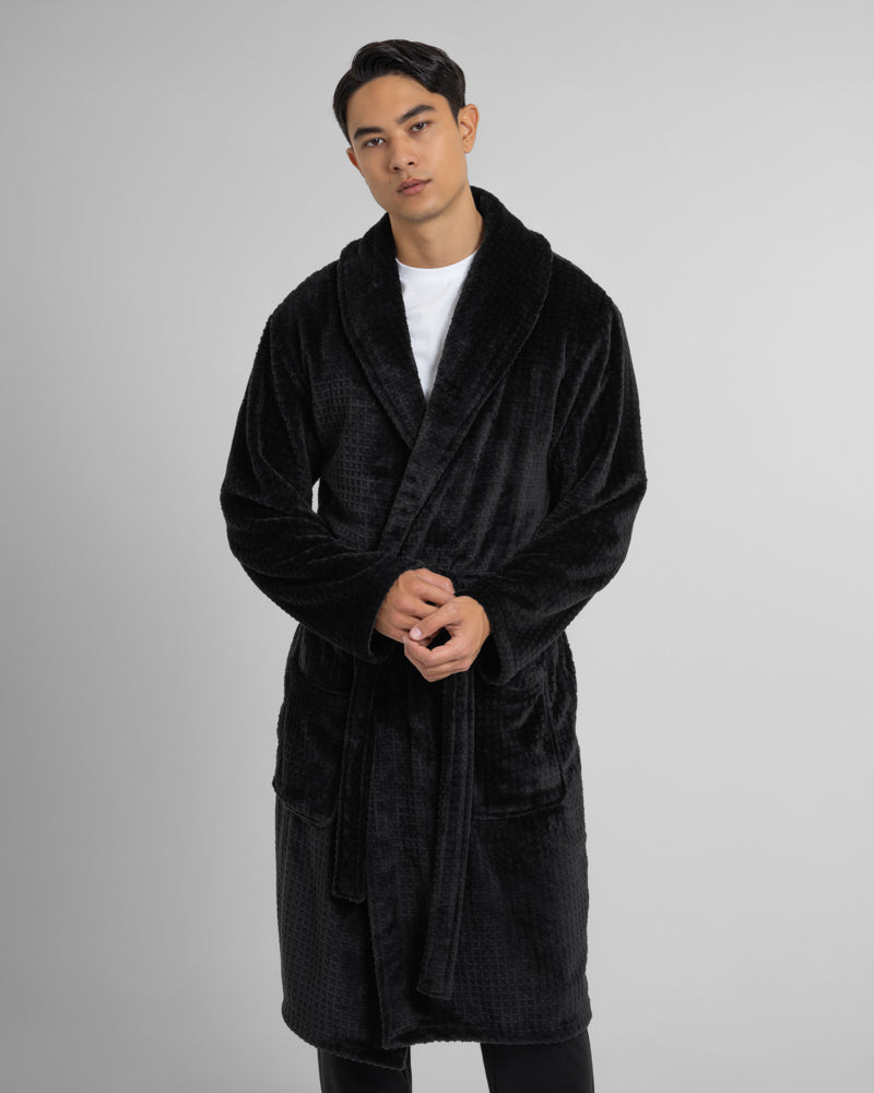 Osterley - Waffle Texture Supersoft Fleece Dressing Gown