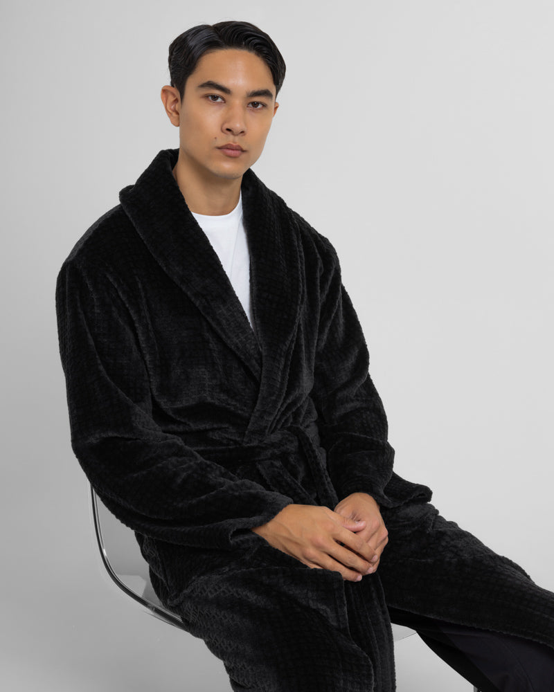 Osterley - Waffle Texture Supersoft Fleece Dressing Gown
