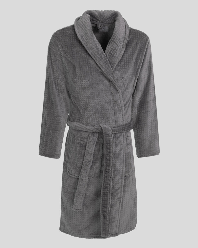 Osterley - Waffle Texture Supersoft Fleece Dressing Gown