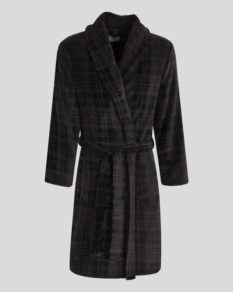 Greenford - Check Supersoft Fleece Dressing Gown