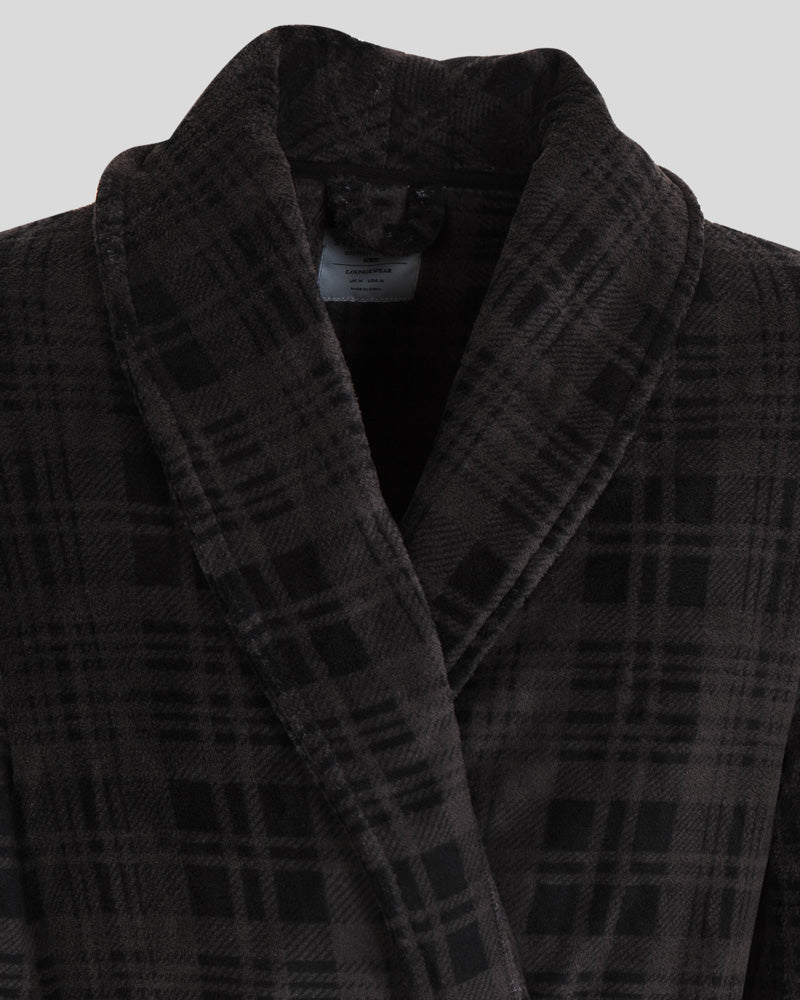 Greenford - Check Supersoft Fleece Dressing Gown