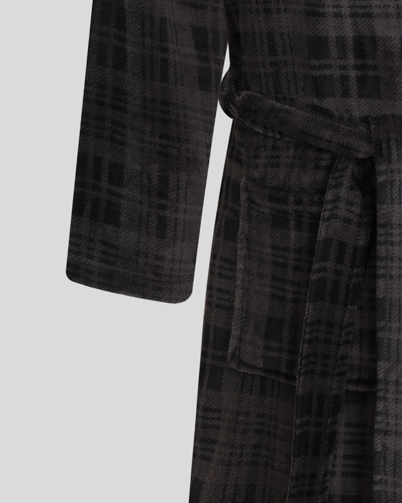 Greenford - Check Supersoft Fleece Dressing Gown