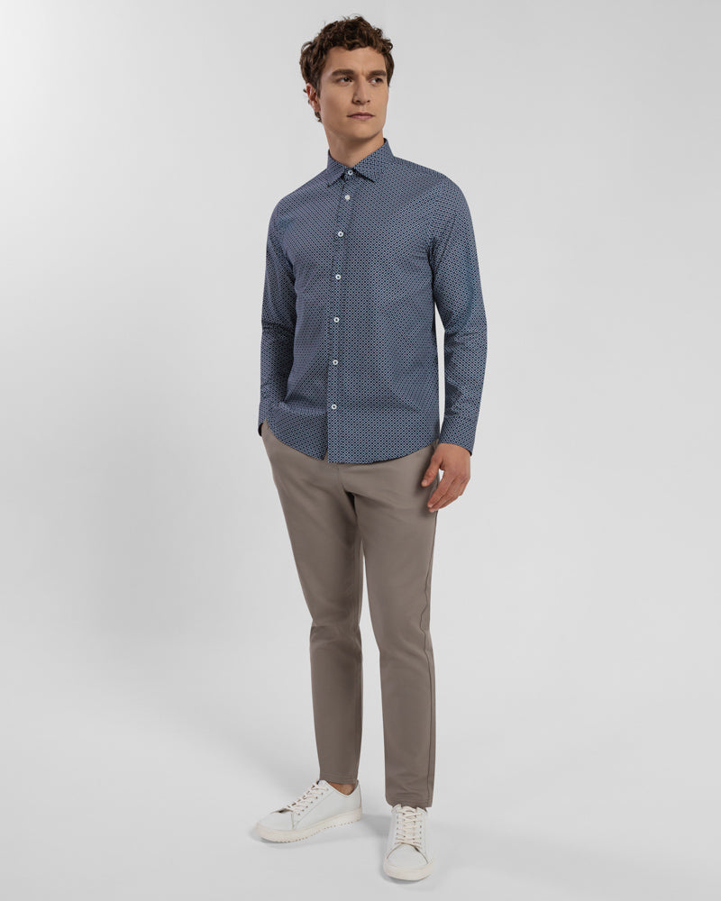 Limited Edition Navy Geometric Slim Fit Shirt