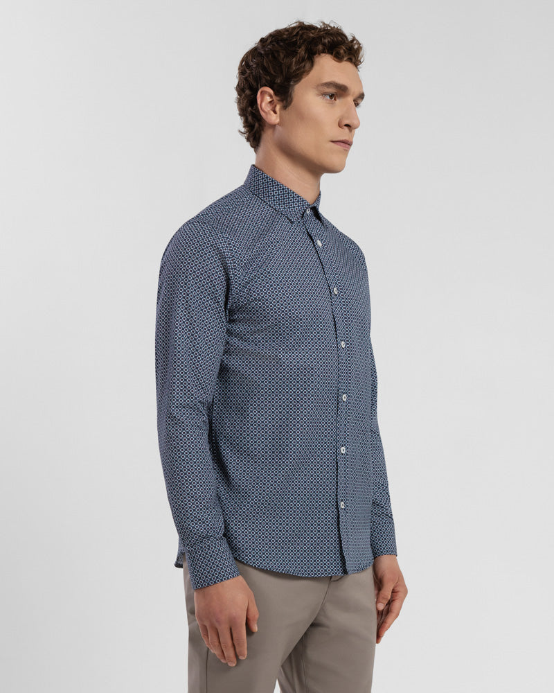 Limited Edition Navy Geometric Slim Fit Shirt