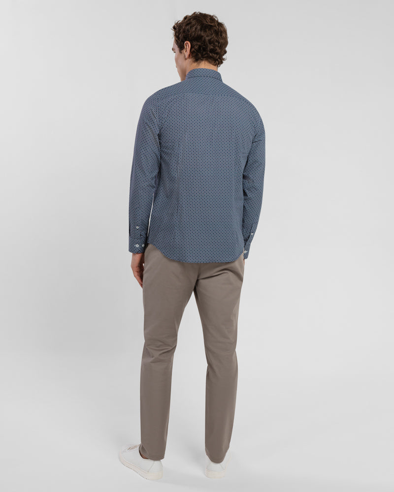 Limited Edition Navy Geometric Slim Fit Shirt