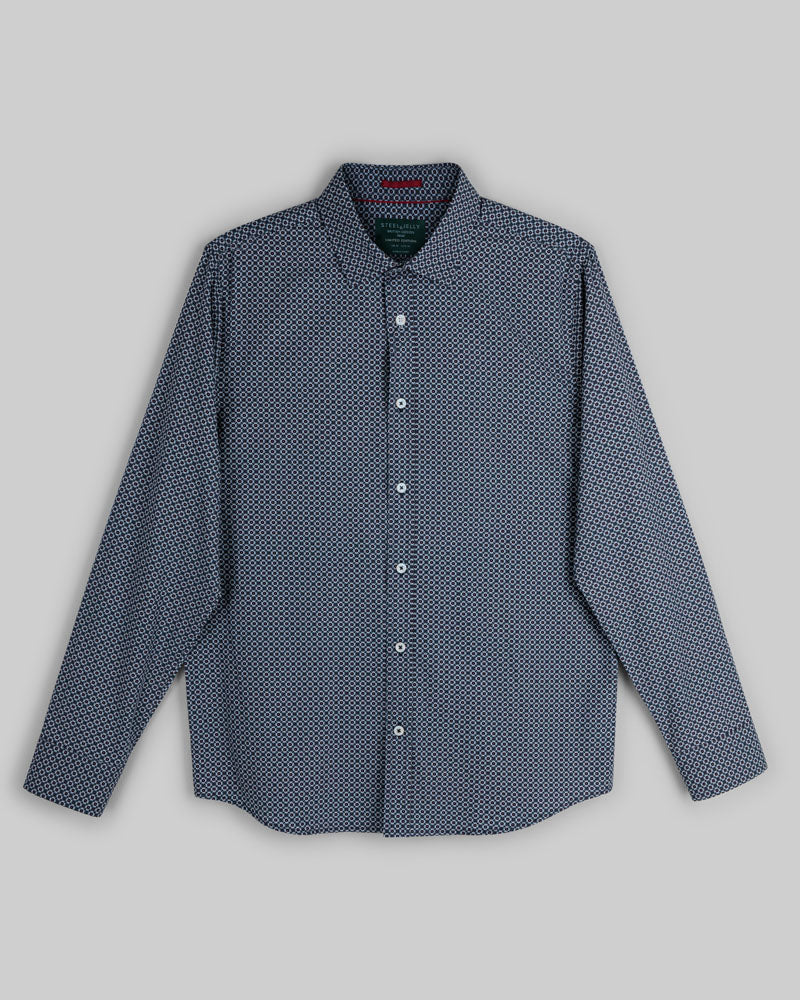 Limited Edition Navy Geometric Slim Fit Shirt
