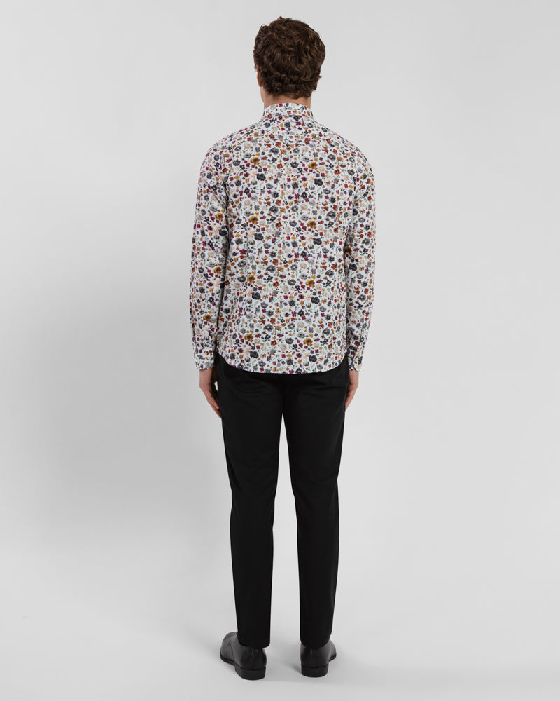 Limited Edition White Multi Floral Slim Fit Shirt