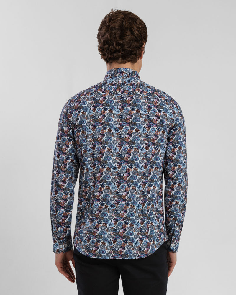 Limited Edition Blue Multi Floral Slim Fit Shirt