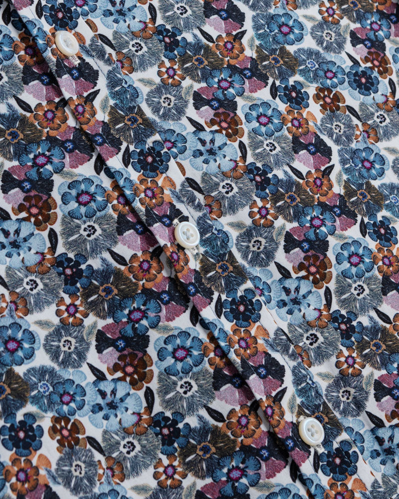 Limited Edition Blue Multi Floral Slim Fit Shirt