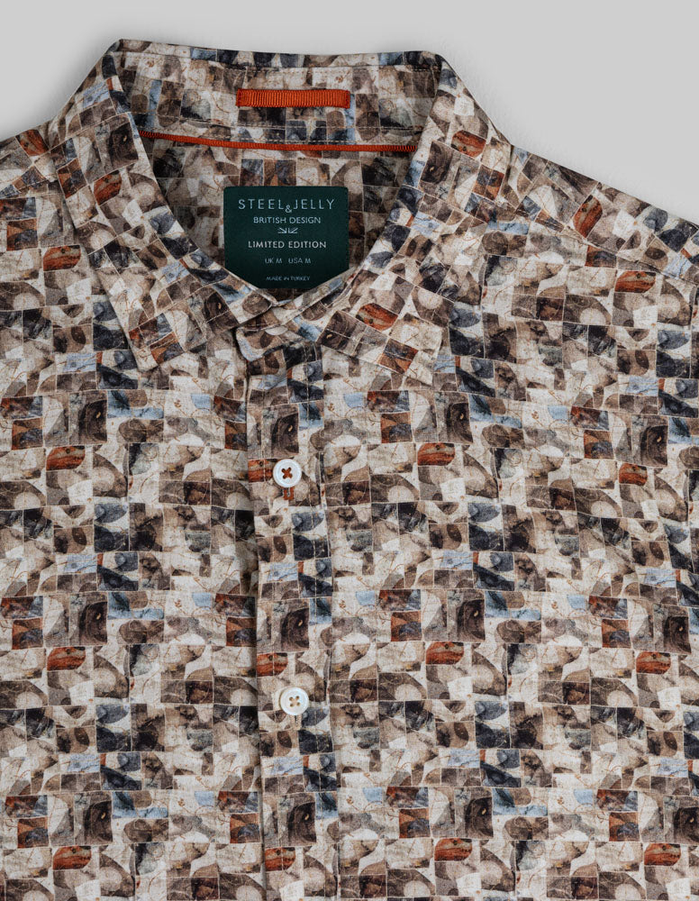 Limited Edition Stone Abstract Slim Fit Shirt