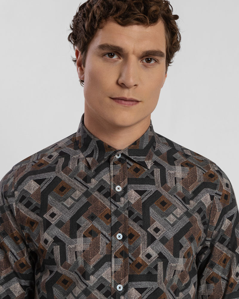 Limited Edition Slate Aztec Slim Fit Shirt
