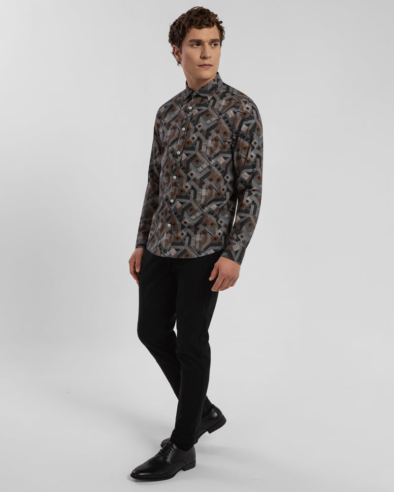 Limited Edition Slate Aztec Slim Fit Shirt