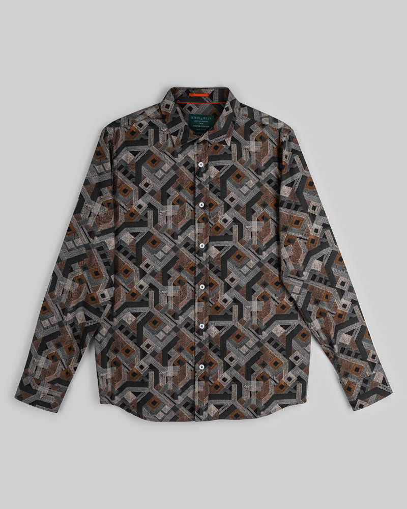 Limited Edition Slate Aztec Slim Fit Shirt