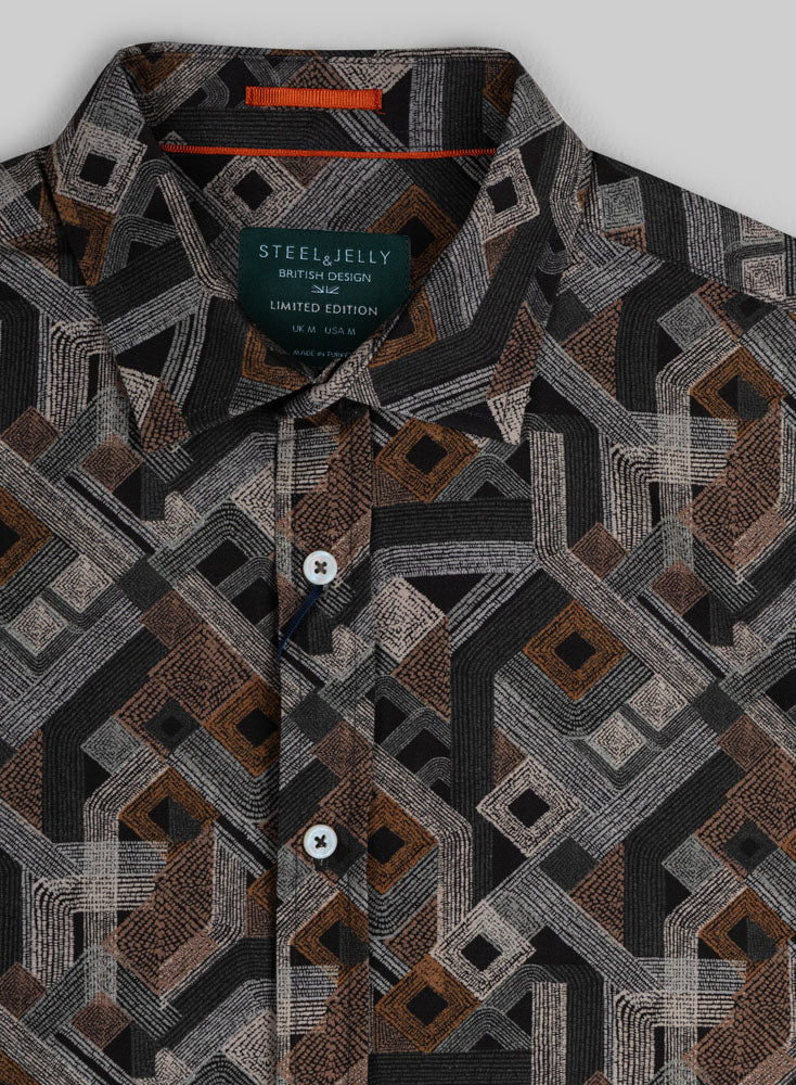 Limited Edition Slate Aztec Slim Fit Shirt
