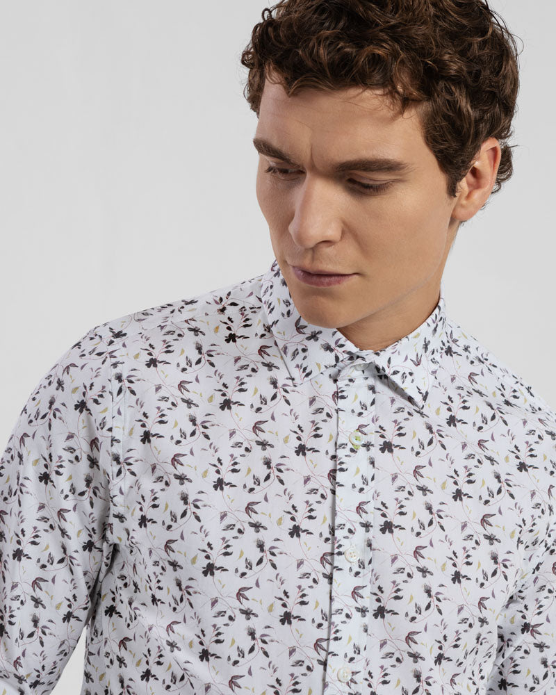 Limited Edition Sketch Floral Slim Fit Shirt