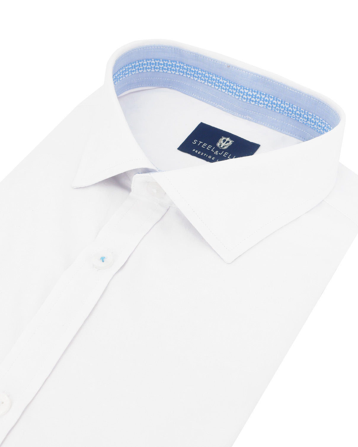 White Textured Formal Shirt