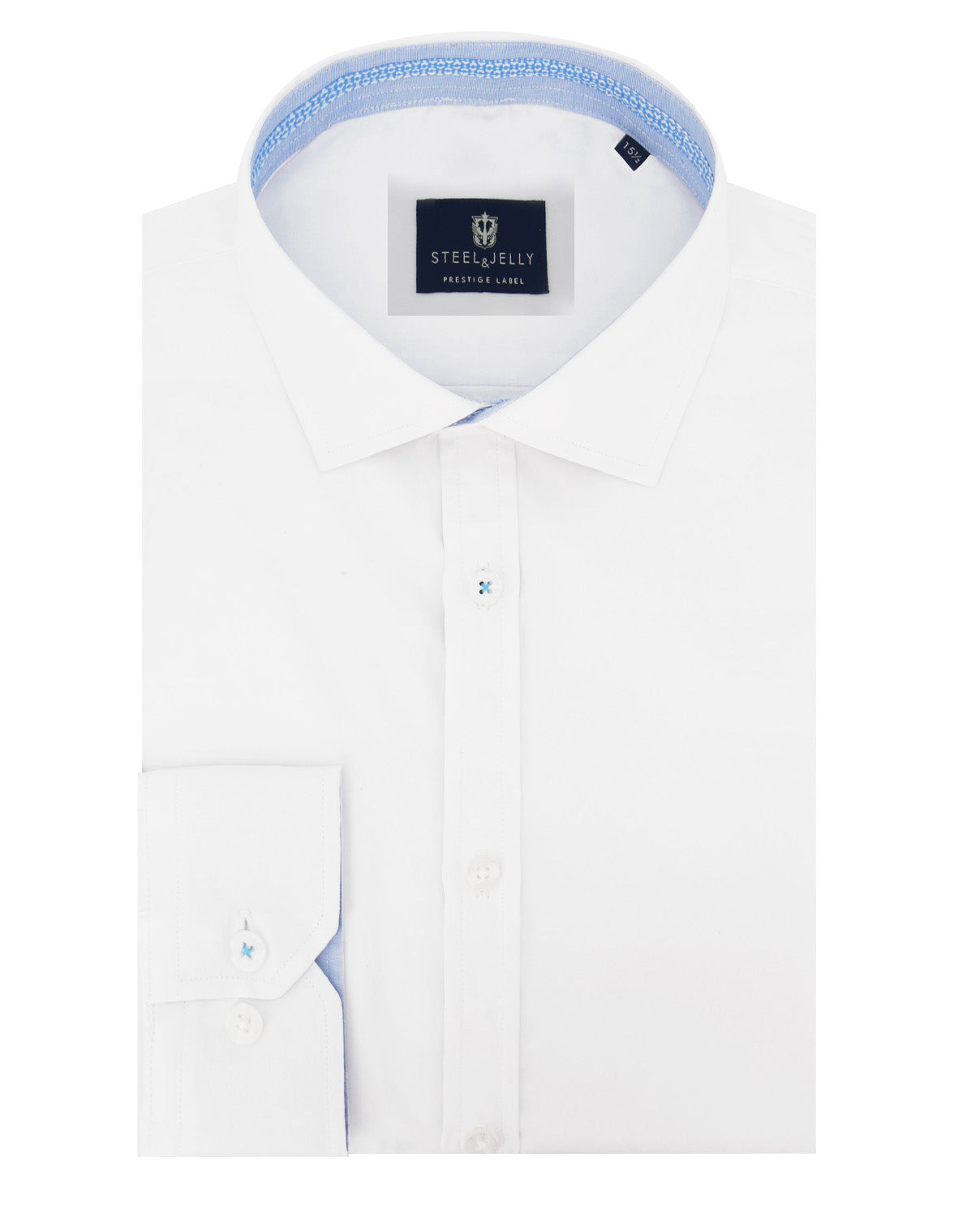 White Textured Formal Shirt