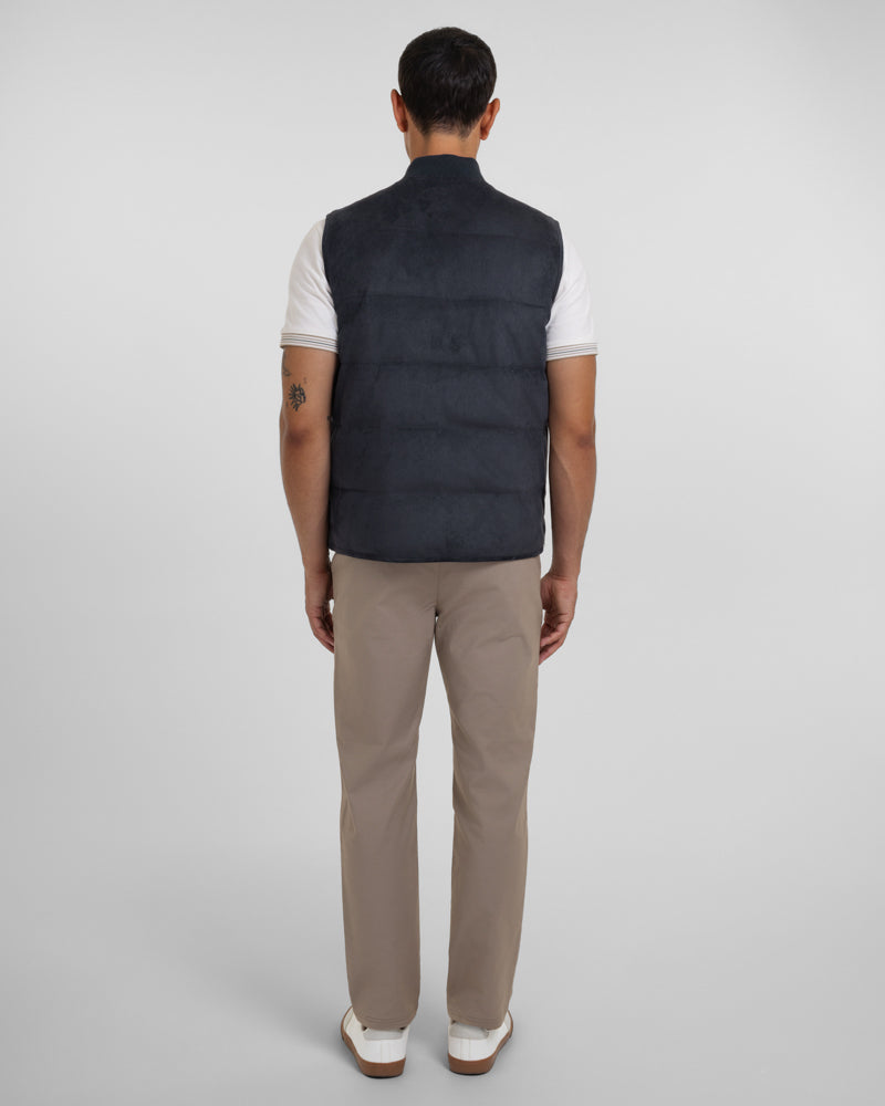 Gidea - Suede Look Puffer Gilet