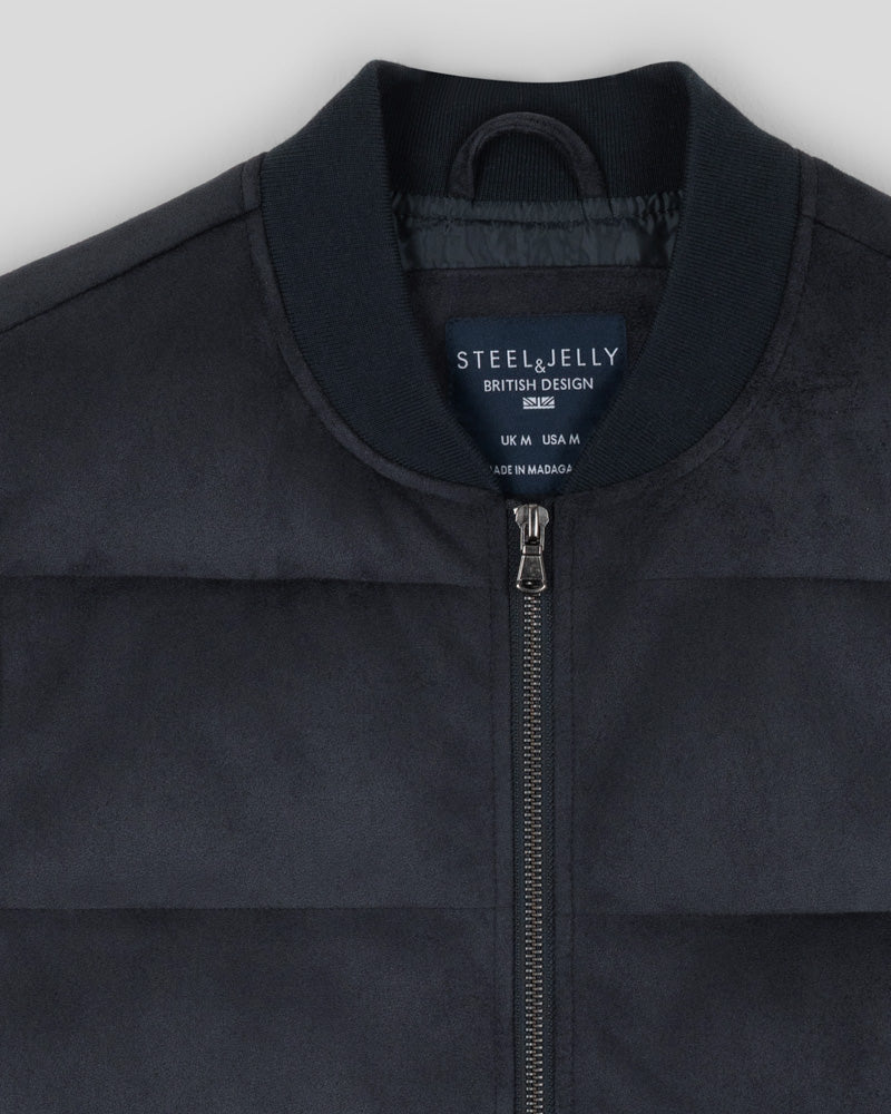 Gidea - Suede Look Puffer Gilet