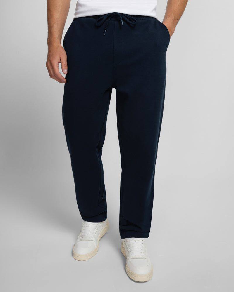 Larsson & Co Men’s Tarporley Pique Straight Leg Jersey Joggers