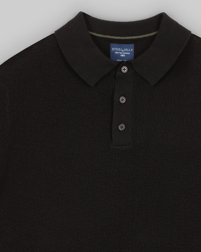 Boucle Textured Short Sleeve Polo Shirt