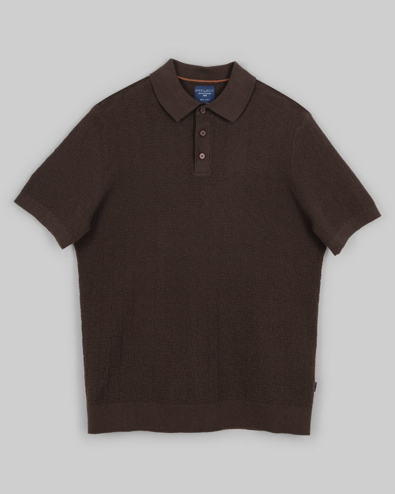 Boucle Textured Short Sleeve Polo Shirt