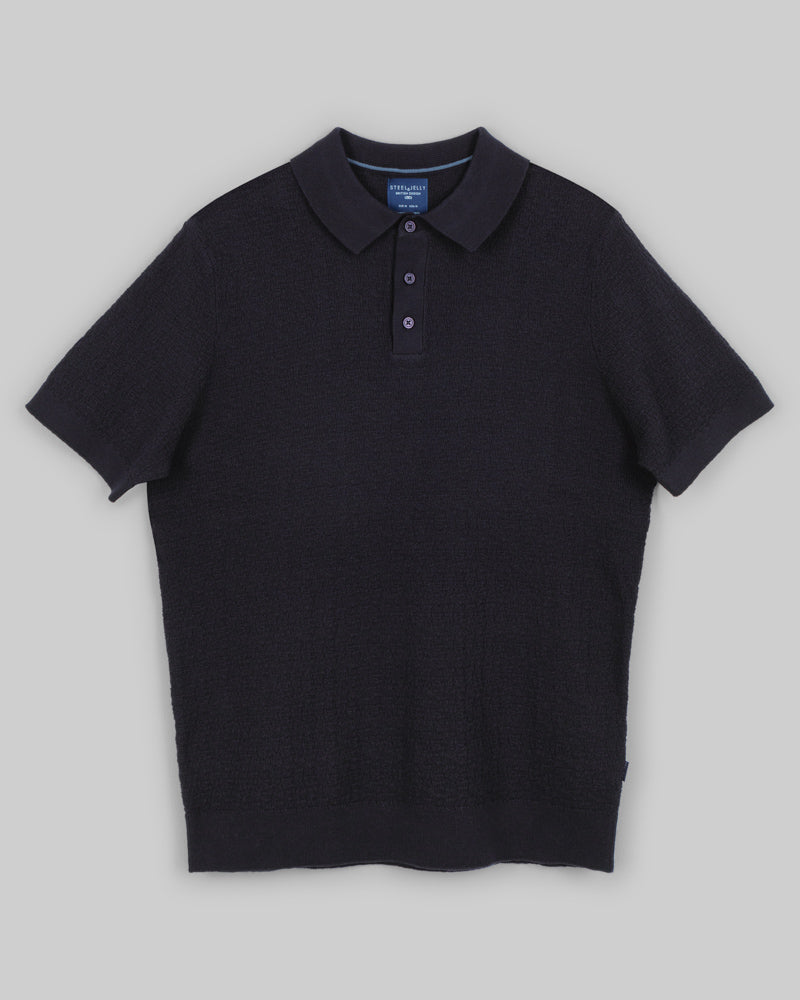 Boucle Textured Short Sleeve Polo Shirt