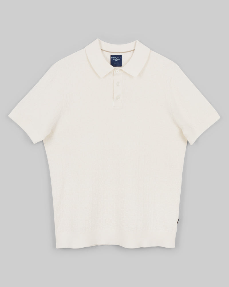 Boucle Textured Short Sleeve Polo Shirt