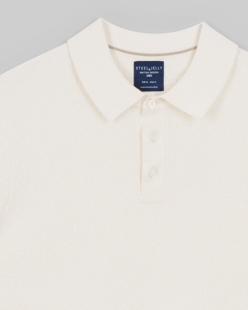 Boucle Textured Short Sleeve Polo Shirt